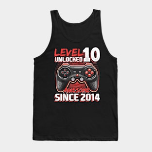 10th Birthday Gamer 10 Year Old Bday Boy Ten Son Tank Top